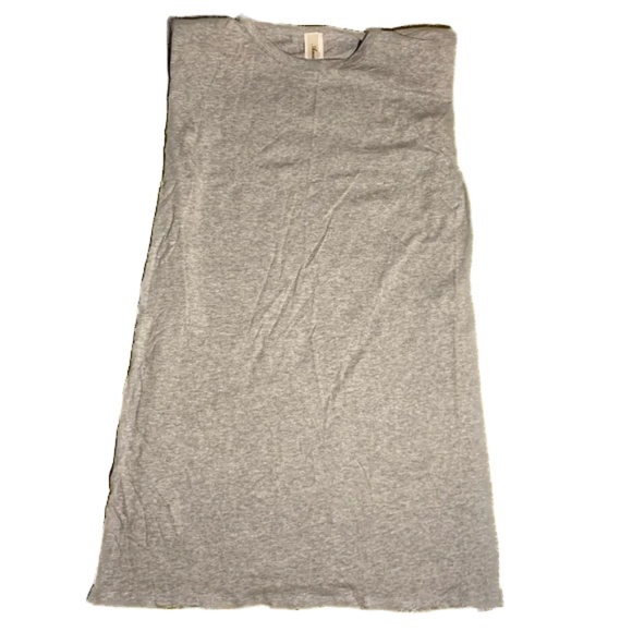 COPY - Heather Gray Shoulder Pad Mini T-Shirt Dress NWOT - Picture 1 of 11